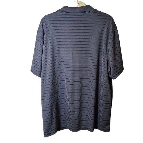 Club Room Golf Shirt Mens Size XXL Performance Polo Blue Stripe Short Sleeve - Picture 5 of 7